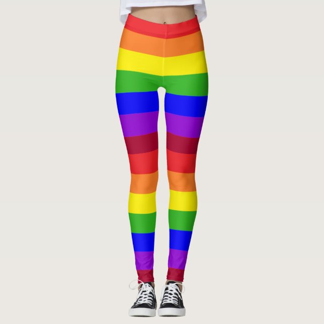 Strumpbyxor för regnbågepridedamasker leggings (Framsida)