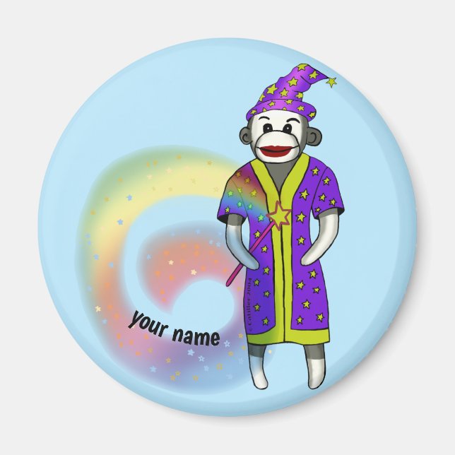 Strumpdocka trollkarl  magnet (Framsidan)