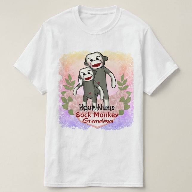 Strumpmonkey Mormor  T Shirt (Design framsida)