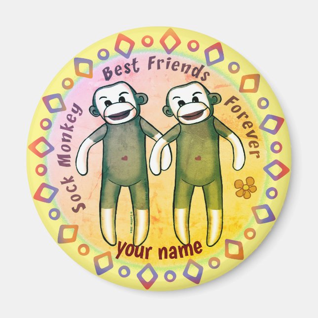 Strumpmonkeyvänner Magnet (Framsidan)