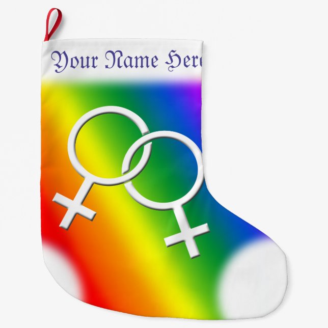 Strumpor för gay pridejulstrumparegnbåge (Framsidan)