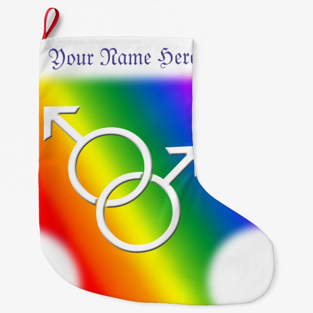 Strumpor för gay pridejulstrumparegnbåge (Framsidan)