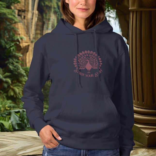 Strut er Peacock Hoodie Saker - Ro Guld T Shirt (Skapare uppladdad)