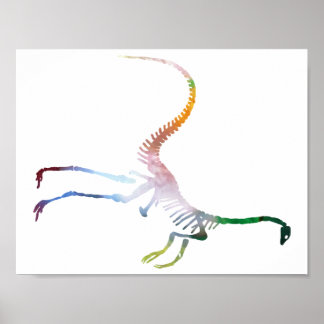 Struthiomimus-skelett Poster