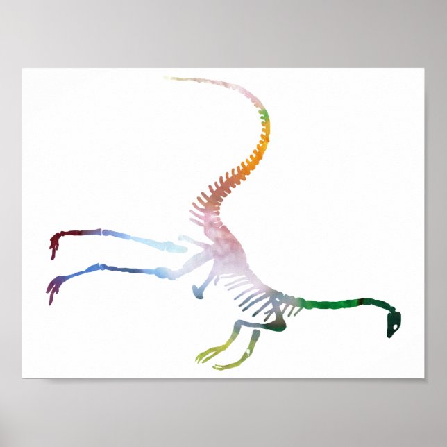 Struthiomimus-skelett Poster (Framsidan)