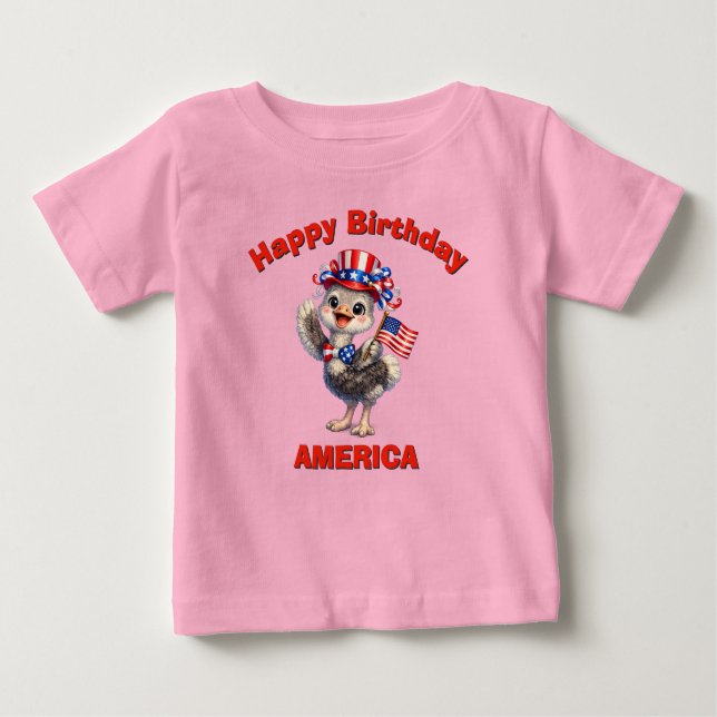 Struts (4p) Patriotisk Barn T-Shirt (Framsida)