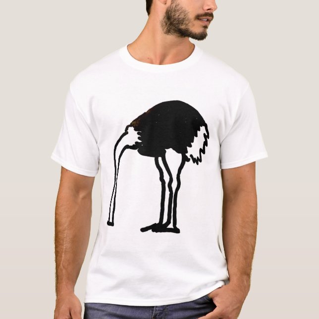 Struts t-shirt med huvudet i sanden (Framsida)