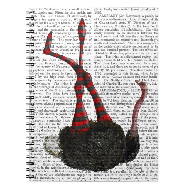 Strutsar med stripe anteckningsbok (Framsidan)