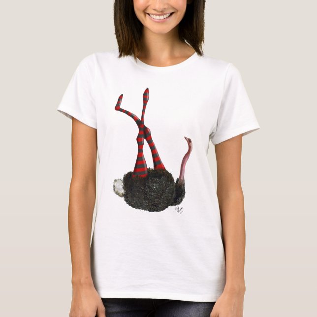 Strutsar med stripe t-shirt (Framsida)
