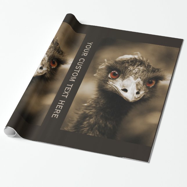 Strutsar Se anpassningsbarnas omslutning pappert Presentpapper (Utrullad)