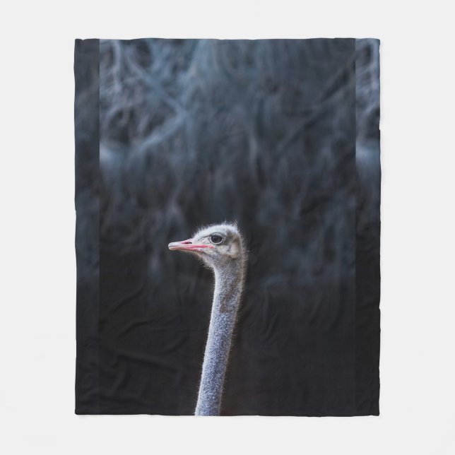 Strutsfotografering Fleecefilt (Framsidan)