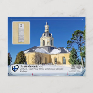 Struve Geodetic Arc - TORNEA Alatornion kirkko Vykort