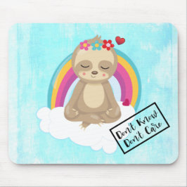 Stryk det inte - Cute Meditating Sloth Musmatta