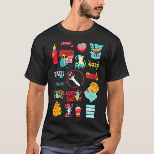 Stryk jokertecken för mikroorganismer och kurvor f t shirt