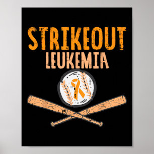 Stryk Leukemi Bysebyll Orange Ribbon Cancer A Poster