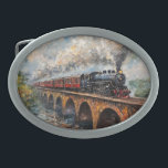 Stryk Tåg på en bro - Oljemålning<br><div class="desc">Artwork by Brady Arnold</div>