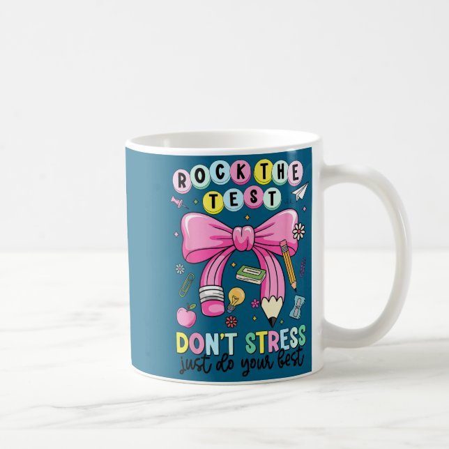 Stryk testet, stressa inte, gör lärartestning kaffemugg (Höger)