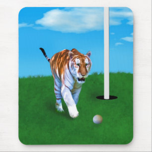 Stryka omkring tiger- och golfbollanpassade musmatta
