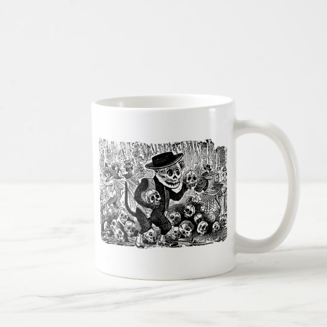 StrykarkattCalavera C. tidigt 1900's Mexico. Kaffemugg (Höger)