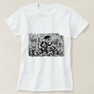StrykarkattCalavera C. tidigt 1900's Mexico. Tee Shirt
