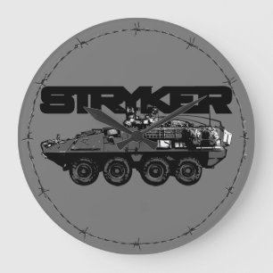 Stryker-rund (stor) väggklocka
