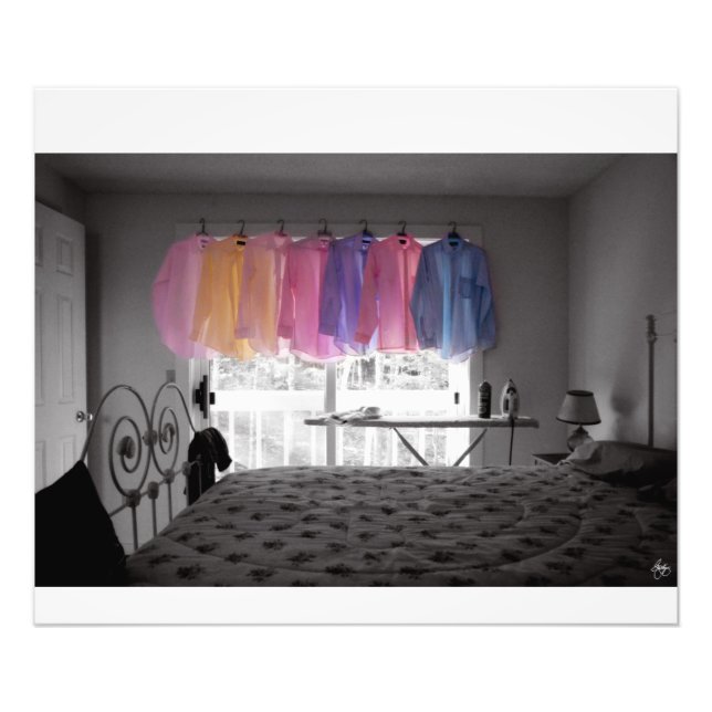 Strykning Lägger till Färg i ett rum Fototryck (Framsidan)