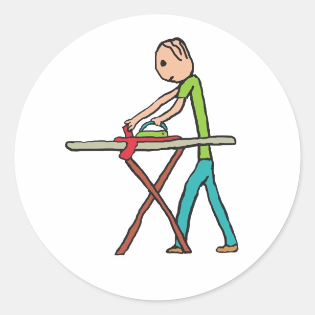 Strykning Runt Klistermärke (Framsida)