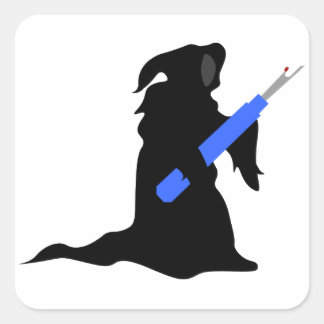 Stryktorrt - Glimereducerande påsar Fyrkantigt Klistermärke