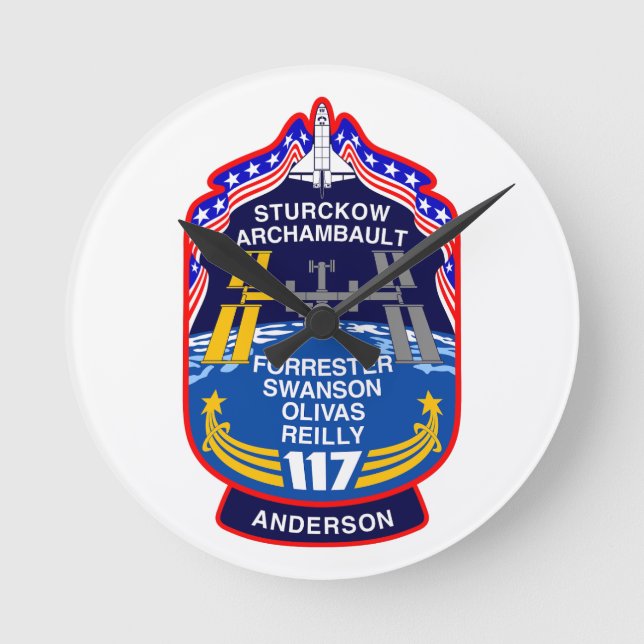 STS-117 Uppdrag korrigering Rund Klocka (Framsida)