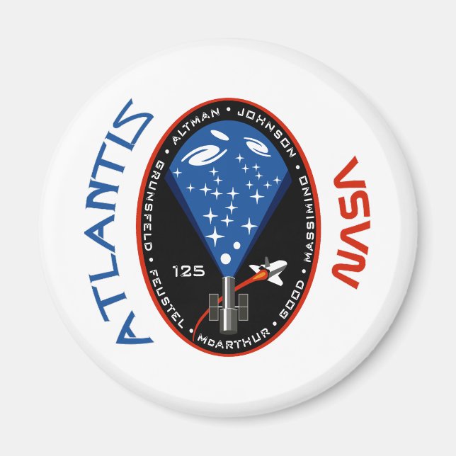 STS 125 Atlantis Magnet (Framsidan)