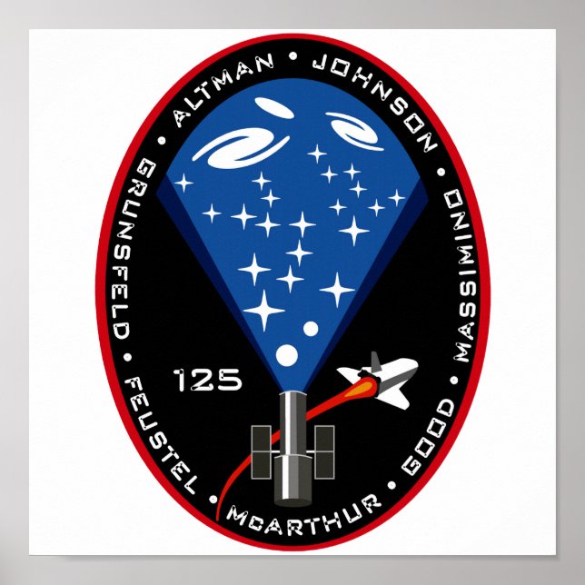 STS 125 - Uppdrag korrigering Poster (Framsidan)