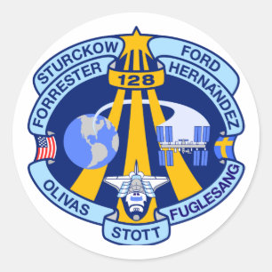STS-128 Uppdrag korrigering Runt Klistermärke