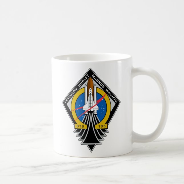 STS 135 Atlantis slutflygning Kaffemugg (Höger)