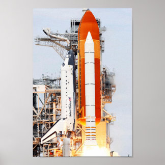 STS-135 Space Shuttle Atlantis Side Photo Launch Poster