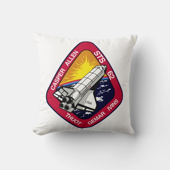 STS-62 UPPDRAG PATCH KUDDE (Framsida)