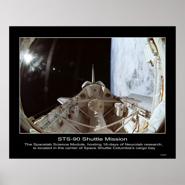 STS-90 NeuroLab Space Module. Poster (Framsidan)