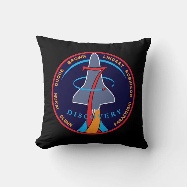 STS-95 Rymdfärjan Discovery Uppdragslapp Logo Kudde (Framsida)