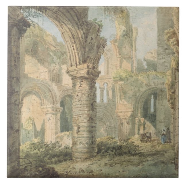 Sts Cuthbert heliga ö, 1797 (över rita w/c Kakelplatta (Framsidan)