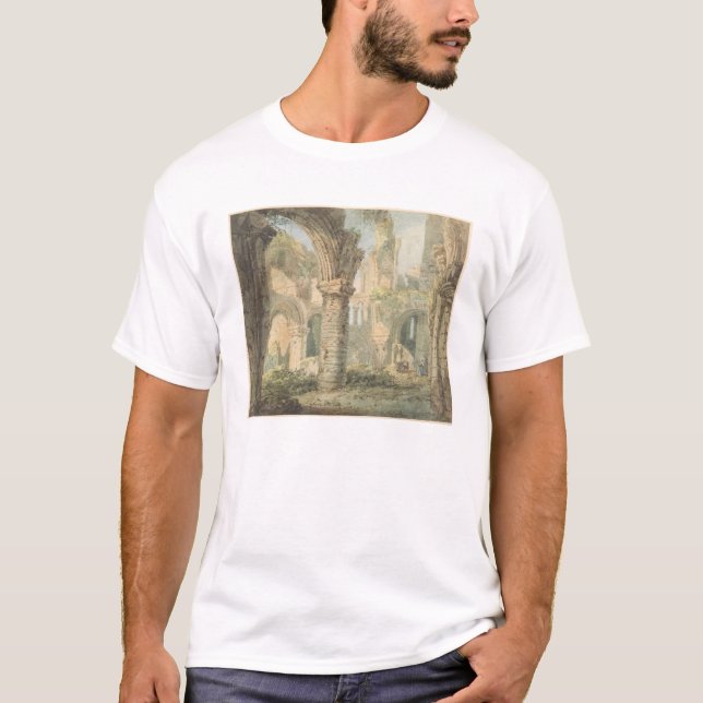 Sts Cuthbert heliga ö, 1797 (över rita w/c T-shirt (Framsida)