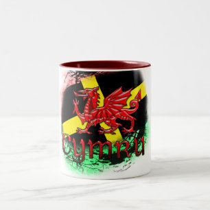 Sts David dagmugg, Grunge, St David, drake Två-Tonad Mugg