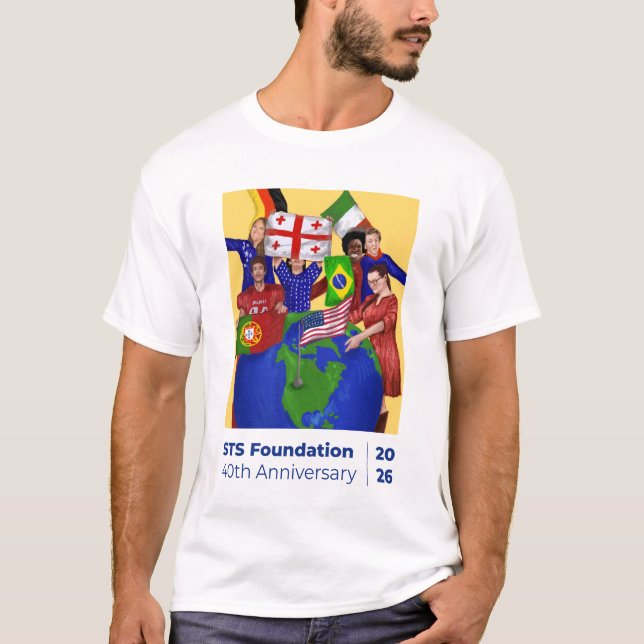 STS Foundation 40-årsjubileum Herr T-Shirt (Framsida)