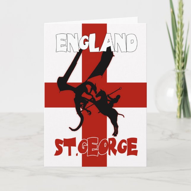 Sts George dagkort - St George och drake Kort (Framsida)