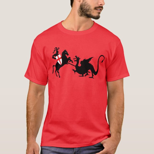 Sts George flagga för dagengelska T-shirt (Framsida)