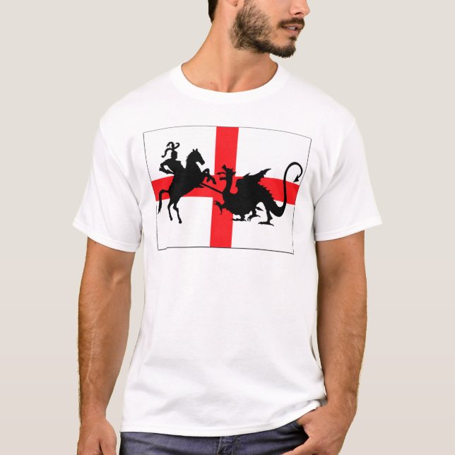 Sts George flagga för dagengelska T-shirt (Framsida)