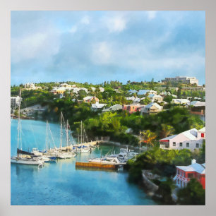 Sts George hamn, Bermuda Poster
