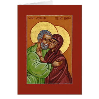 Sts Joachim & Anna Icon of Marital Kärlek Card Hälsningskort