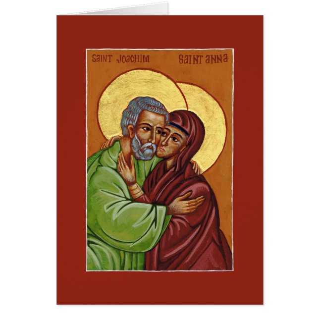 Sts Joachim & Anna Icon of Marital Kärlek Card Hälsningskort (Framsidan)
