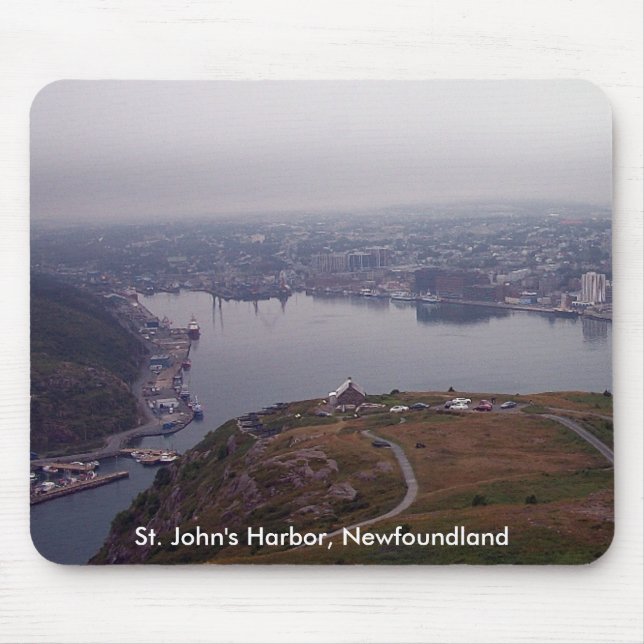 Sts John hamn, Newfoundland Mousepad Musmatta (Framsidan)