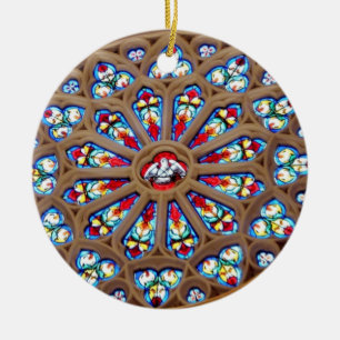 Sts Joseph domkyrka - målat glassfönster Julgransprydnad Keramik