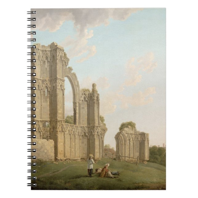 Sts Mary Abbey, York, c.1778 (olja på kanfas) Anteckningsbok (Framsidan)